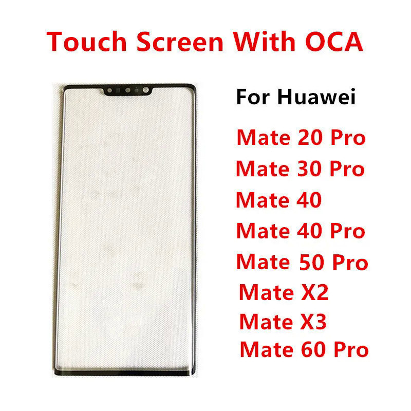 อะไหล่หน้าจอสัมผัส LCD ด้านนอก อะไหล่ซ่อมแซม แบบเปลี่ยน สําหรับ Huawei Mate 60 X3 50 40 30 20 Pro X2