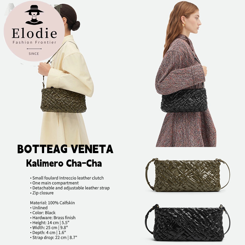บอตเตก้า เวเนต้า Bottega Veneta Kalimero Cha-Cha กระเป๋าถือผู้หญิง BV กระเป๋าสาน