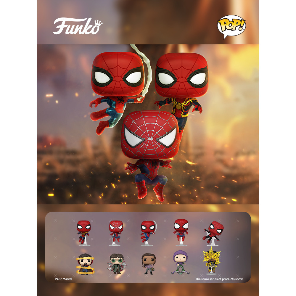 [พร้อมส่ง] Funko POP ตุ๊กตาฟิกเกอร์ Spiderman Miles Marvel ของเล่นสําหรับเด็ก