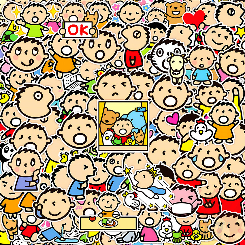 100 ชิ้น / ชุด สติกเกอร์ Minna No Tabo ขนาดเล็ก สําหรับตกแต่งไดอารี่ สติกเกอร์ตกแต่งอัลบั้ม สมุดภาพ DIY (ขนาด: 2~3 ซม.)