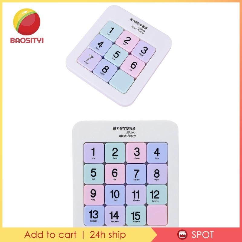[Baosity1] จิ๊กซอว์ปริศนา รูปตัวเลข แบบเลื่อน พกพาง่าย เพื่อการเรียนรู้ ของขวัญวันเกิด สําหรับเด็กผู้หญิง