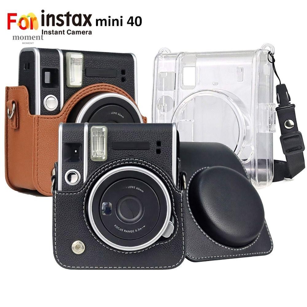 Moment กระเป๋าเก็บกล้อง หนัง PU กันกระแทก ปรับสายได้ สไตล์เรโทร สําหรับ Fujifilm Instax mini 40