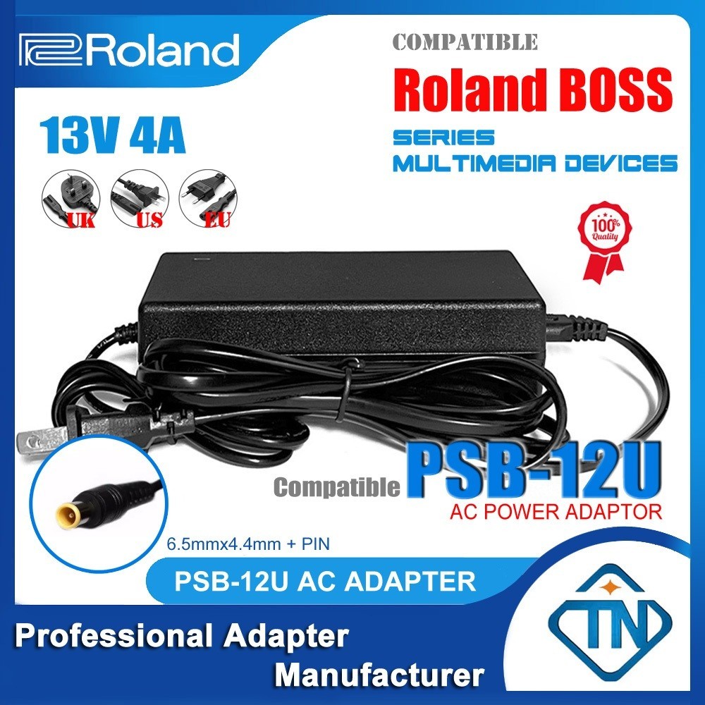 อะแดปเตอร์พาวเวอร์ซัพพลาย 13V 4A AC DC PSB-12U สําหรับเครื่องขยายเสียงกีตาร์ ROLAND BOSS AC-33 40 BA