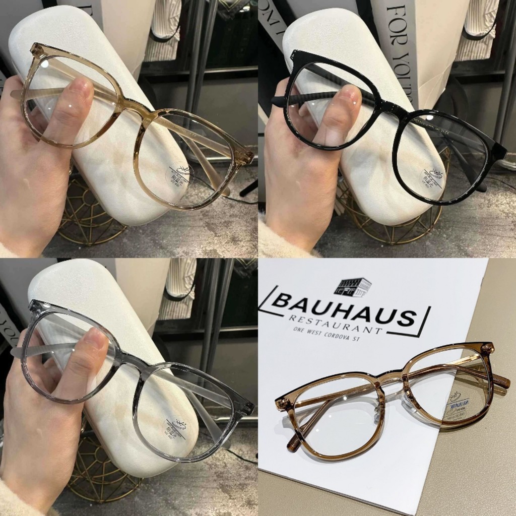 【พร้อมสต็อก】แว่นตาสายตาสั้น -0°-50°-100°-150°-200°-250°-300°-350°-400° แว่นตาแฟชั่น สไตล์เกาหลี สําหรับผู้ชาย และผู้หญิง， แว่นตาป้องกันแสงสีฟ้า