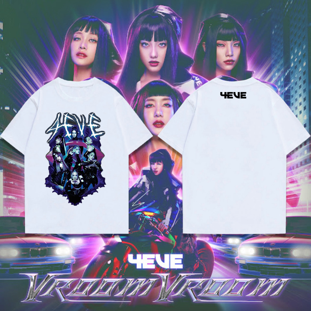 [พร้อมส่ง] 4EVE เสื้อยืดผ้าฝ้ายแขนสั้นพิมพ์เสื้อยืดคุณภาพสูง