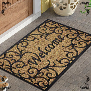 พรมปูพื้น ลาย Welcome ขนาด 40x60 ซม. 50x80 ซม. 60x90 ซม. สําหรับกลางแจ้ง ✨พรมปูพื้น กํามะหยี่ คริสตัล✨พรมเช็ดเท้า กันลื่น ดูดซับน้ํา สําหรับประตูทางเข้า ห้องน้ํา ห้องครัว กลางแจ้ง