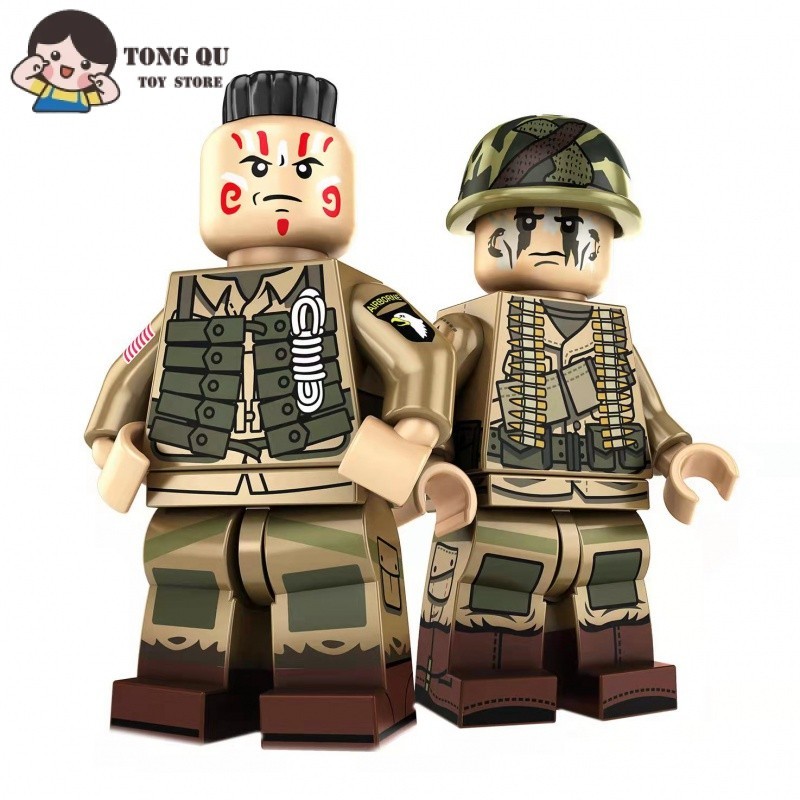 ฟิกเกอร์ทหาร World War II U.S. บล็อคตัวต่อ โมเดลตุ๊กตาทหาร ของเล่น ของขวัญวันเกิด สําหรับเด็ก