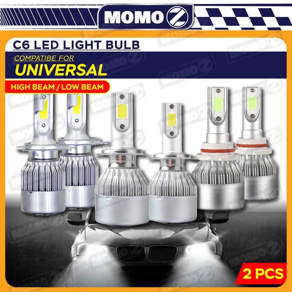 รถรถจักรยานยนต์ C6 ไฟหน้า LED H1 H3 H4 H7 H11 9005 9006 36W 6000k 4300k Hi Low ไฟหน้าอัตโนมัติ