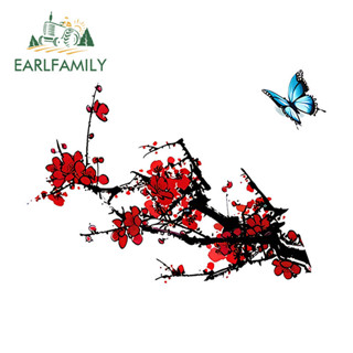 Earlfamily สติกเกอร์ไวนิล ลายดอกซากุระ กันน้ํา ขนาด 13 ซม. ส…