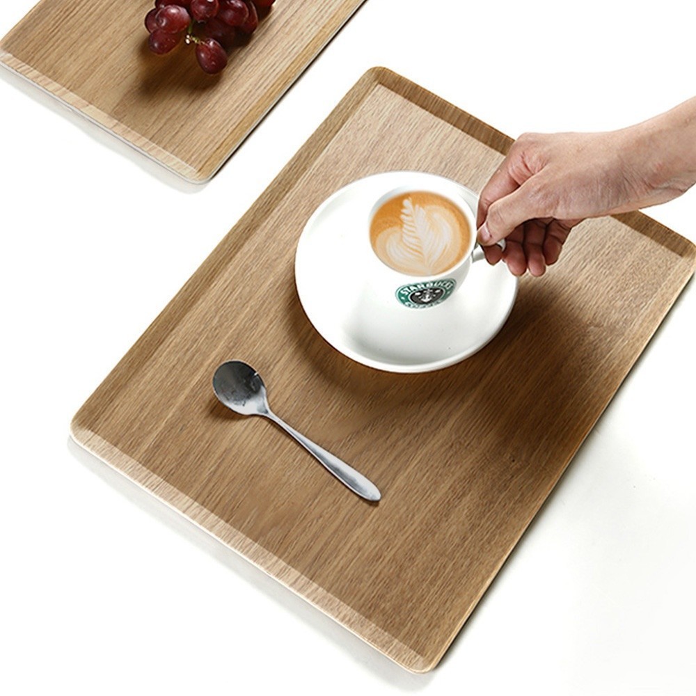 GlobalHouse KOSCH ถาดเสิร์ฟกันลื่น 36X28 ซม. JOLIE-D สีน้ำตาลเข้ม สินค้าของแท้คุณภาพดี