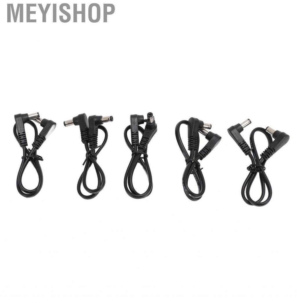 Meyishop สายไฟ DC มุมขวา 5 ชิ้น 5.5 มม. x 2.1 มม. 90 ° DC ชายถึง LJ4