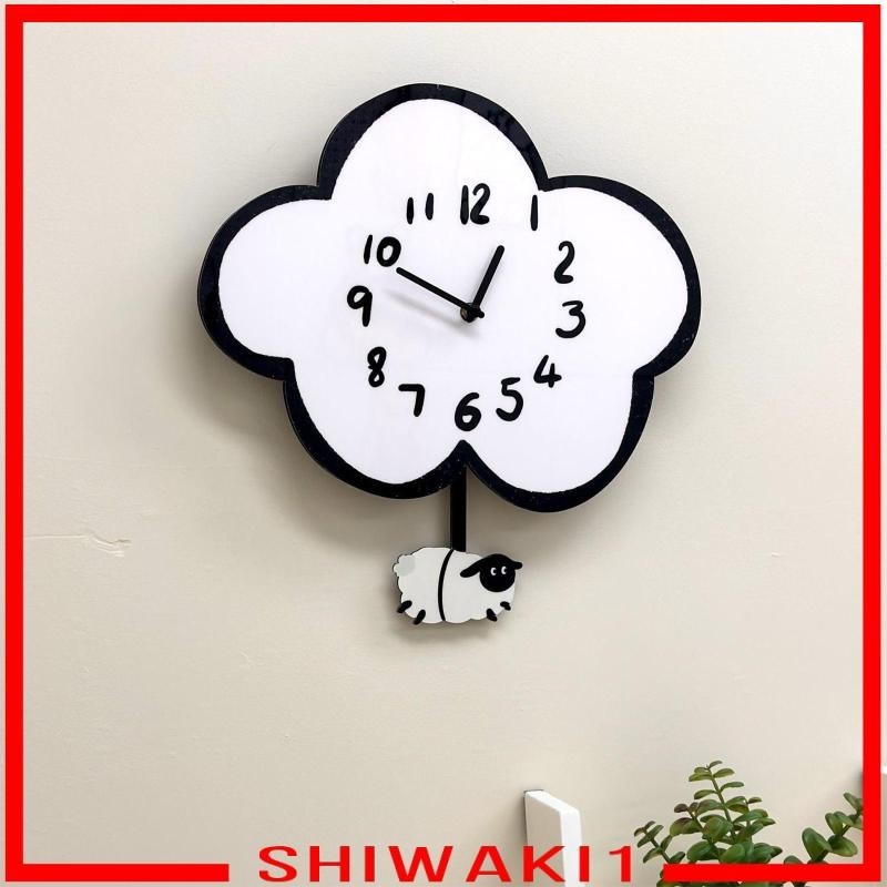 [Shiwaki1] นาฬิกาแขวนผนังน่ารัก พร้อมลูกตุ้ม สําหรับตกแต่งห้อง