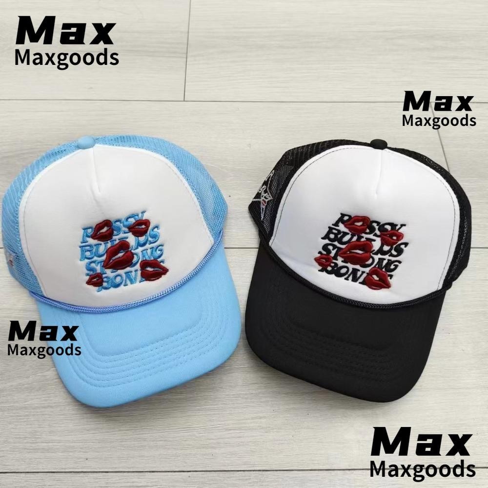 Maxg หมวกเบสบอล ผ้าฝ้าย ระบายอากาศ พิมพ์ลายตัวอักษร ปาก สไตล์อเมริกัน สตรีท รถบรรทุก