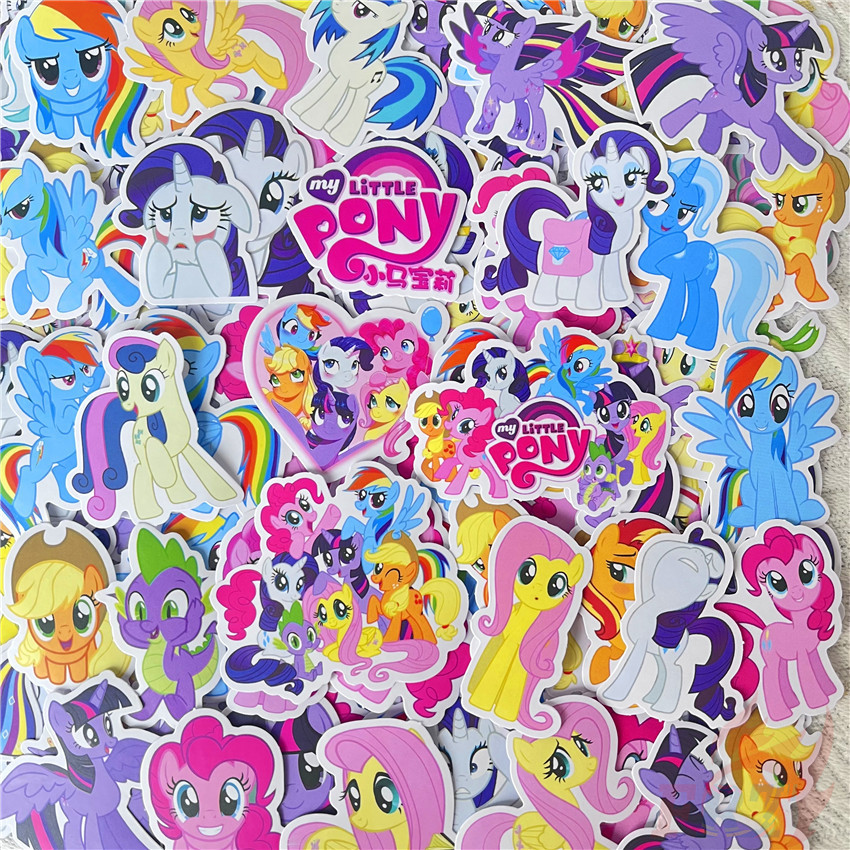 100Pcs/Set My Little Pony Stickers DIY Fashion Decals Doodle Stickers