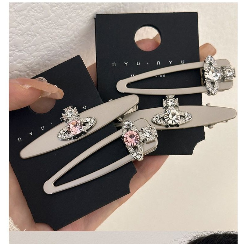 Vw Empress Dowager West Planet กิ๊บติดผมโลหะสาว ins ด้านข้าง Bangs คลิป Influencer ผมหัก Duckbill คลิป Headdress กิ๊บติดผม - รูปที่ 5