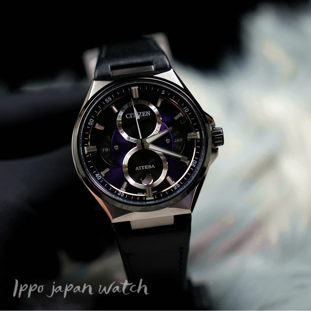 Jdm Watch Citizen Attesa Series นาฬิกาข้อมือ สายหนังไทเทเนียมอัลลอย ลายดวงจันทร์ สําหรับผู้ชาย Bu0066-11w