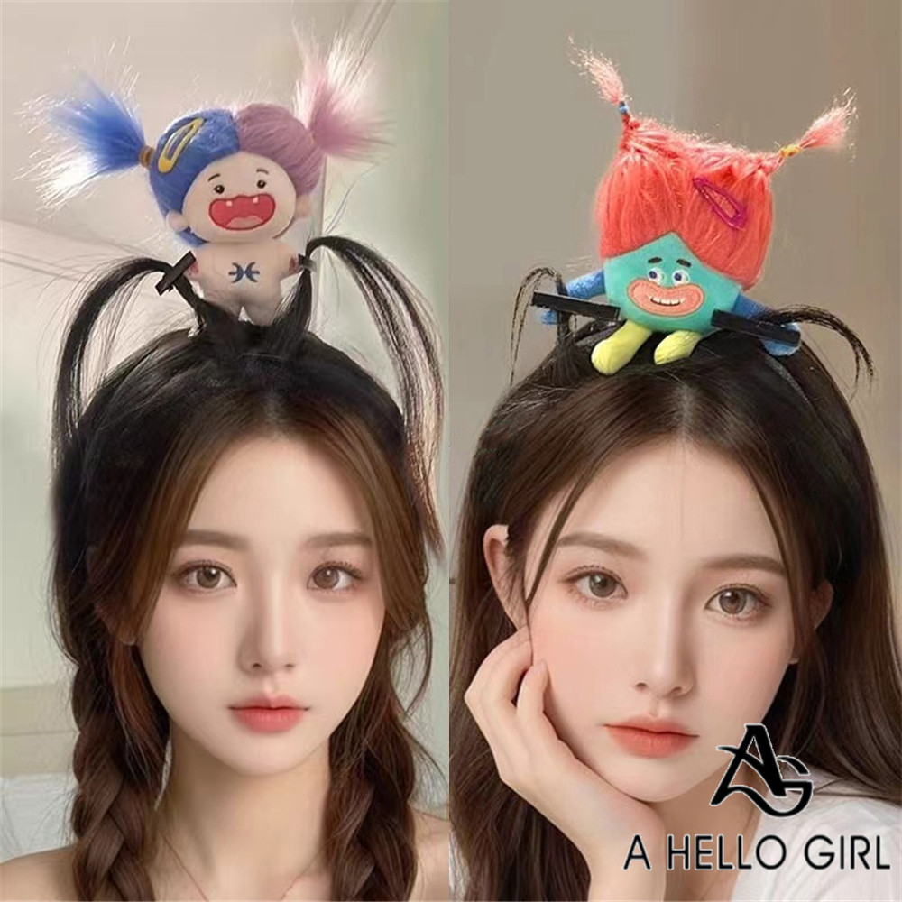 ที่คาดศีรษะ รูปตุ๊กตาการ์ตูนน่ารัก แบบสร้างสรรค์ สไตล์สร้างสรรค์ สําหรับเด็กผู้หญิง