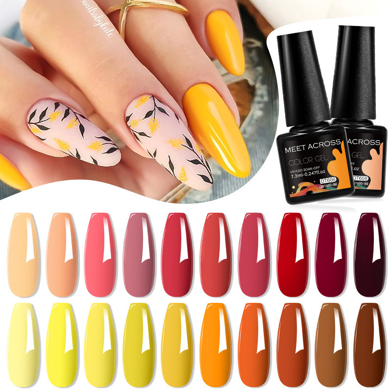 MEET ACROSS เจลทาเล็บเจล กลิตเตอร์ กึ่งถาวร 7.3 มล.