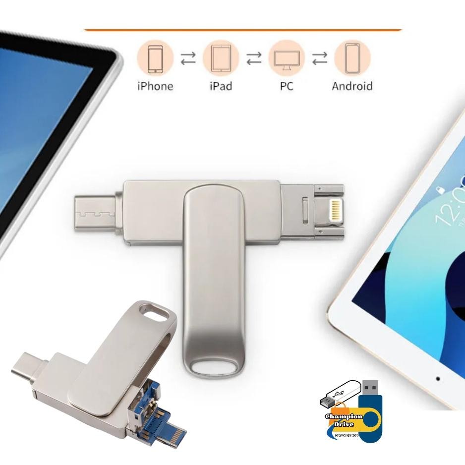 flashdrive 4 in 1 Usb 2TB  Otg Pendrive โลหะ กันน้ํา สําหรับ iPhone iOS แท็บเล็ต Android สมาร์ทโฟน t