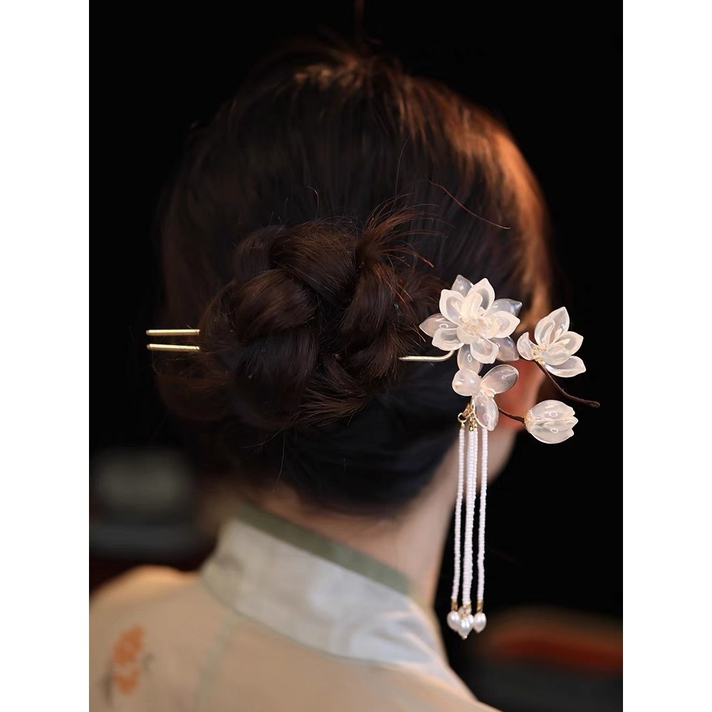 จีน Magnolia u-Shaped Hairpin High-End Antique Hanfu อุปกรณ์เสริม