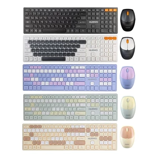 NUBWO NKM-631 YELLOW/GREEN/PURPLE BLUETOOTH KEYBOARD AND MOUSE คีย์บอร์ดไร้สาย เม้าส์ไร้เสียง