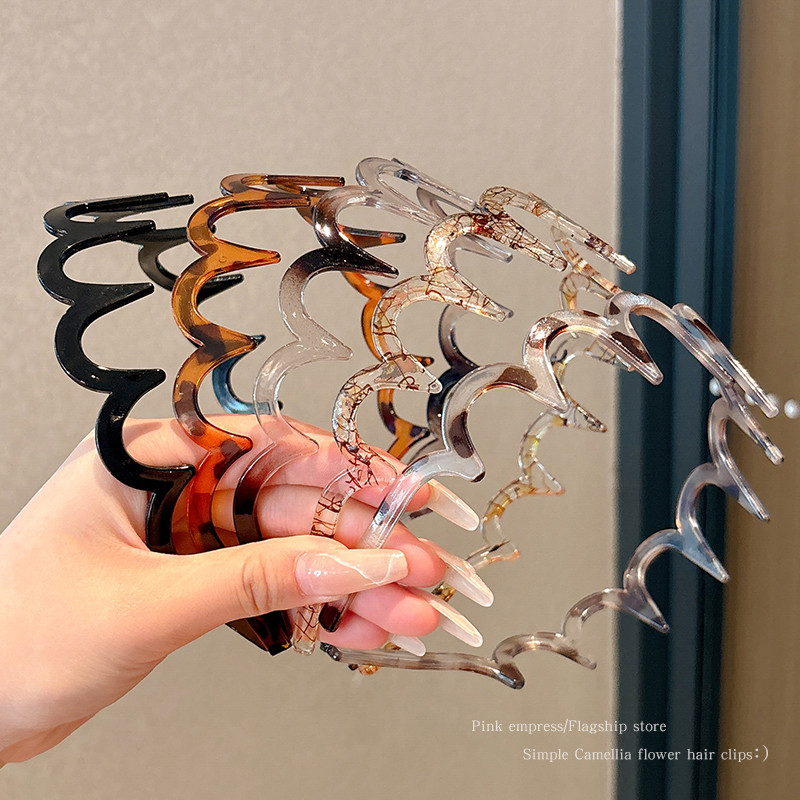 ยางรัดผมหยักแบบเรียบง่ายเกาหลีสําหรับผู้หญิง 2025 ที่คาดผมอเนกประสงค์ฤดูใบไม้ผลิ - รูปที่ 4