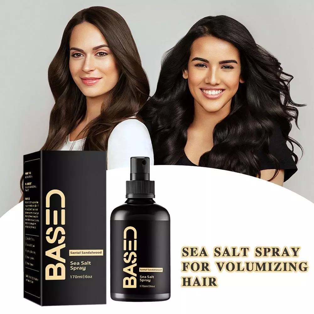 Based on Sea Salt Spray Hair Heatless Beachwave Texture Volume Setting Spray
