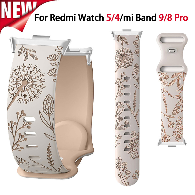 Two Tone สายซิลิโคนสําหรับ Xiaomi Redmi Watch 5/4 อุปกรณ์เสริมสายรัดเปลี่ยน Breathable Watchband Correa สร้อยข้อมือสําหรับ Mi Band 9/8 Pro Band