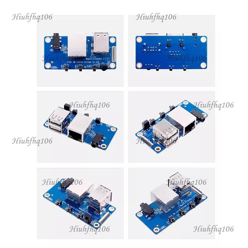 Hiuhfhq106For Orange Pi Zero 2 W บอร์ดขยายอินเทอร์เฟซ 100M พอร์ตเครือข่าย + USB 2.0 + Analog Audio และอินเทอร์เฟซวิดีโออุปกรณ์เสริม 1 ชุด