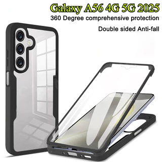สําหรับ Galaxy A56 Galaxy A26 A36 A16 A53 A35 A55 A25 A15 A34 A54 A17 A07 LTE 4G 5G 2025 360 เคสโทรศัพท์ Plus ฝาครอบ 360° สองด้านซิลิโคนอ่อนนุ่มกันกระแทกป้องกันปกหลัง