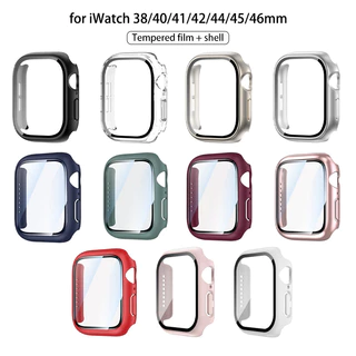 เคสป้องกันหน้าจอแข็ง PC สำหรับ iWatch Series 11 10 9 8 7 SE 6 5 4 3 2 ขนาด 38 มม. 40 มม. 41 มม. 42 มม. 44 มม. 45 มม. 46 มม.