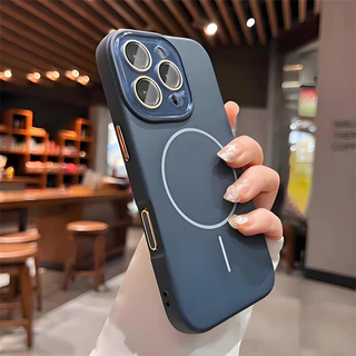 เคสโทรศัพท์แม่เหล็กซิลิโคนเหลวเข้ากันได้กับ iPhone11 16promax 14promax 15promax 16pro 13promax 14pro 15pro 12promax Anti-Fingerprints ปลอกกันกระแทก