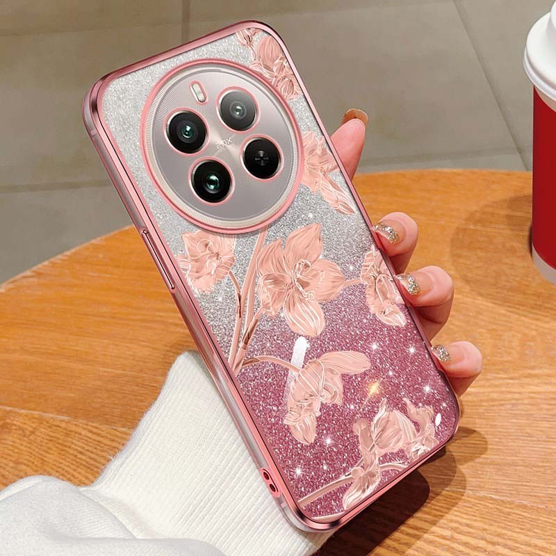 สําหรับ Oppo Realme 12 Pro Plus 5G Realme 12 Pro + Realme 12 + 5G Realme 12X Realme C65 4G 5G Narzo 70X 5G Bauhinia Glitter Powder กันกระแทกโทรศัพท ์ ป ้ องกันกรณีฝาครอบ