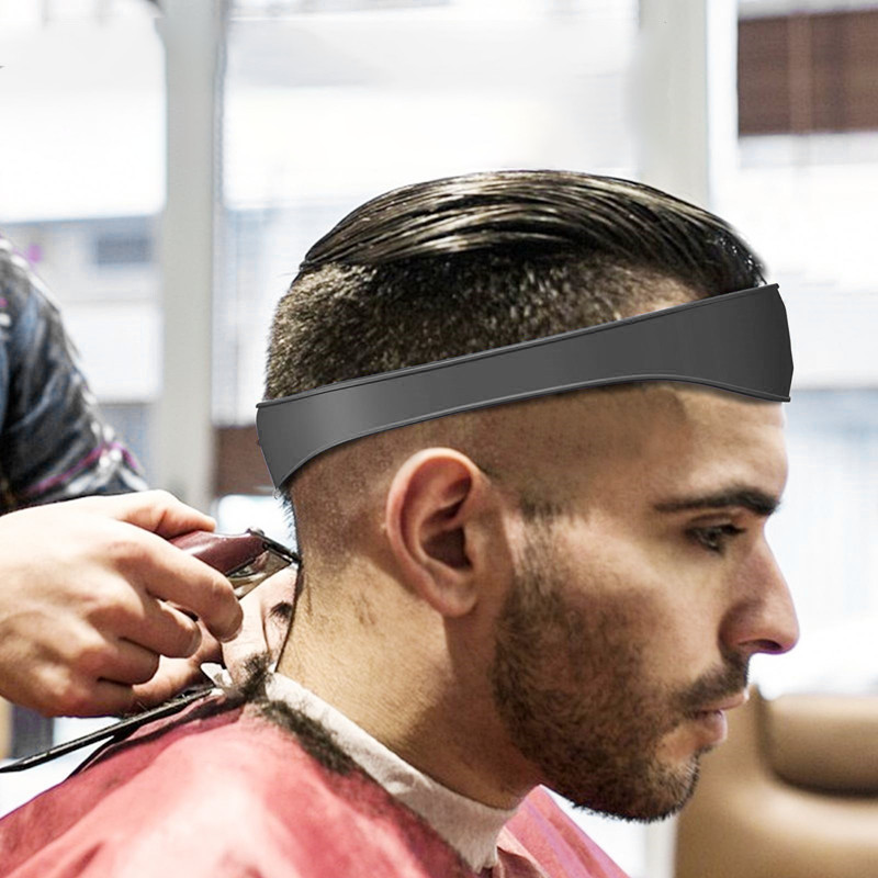 เทมเพลตซิลิโคน DIY สำหรับโกนหนวด ตัดผม สีเทา สีแดง พกพาสะดวก - รูปที่ 5