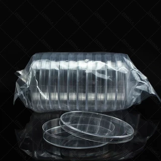 จานเพาะเชื้อ พลาสติก จานพร้อมฝาครอบ (10คู่/แพ็ค) Disposable Plastic Petri Dishes มีให้เลือก 5 ขนาด