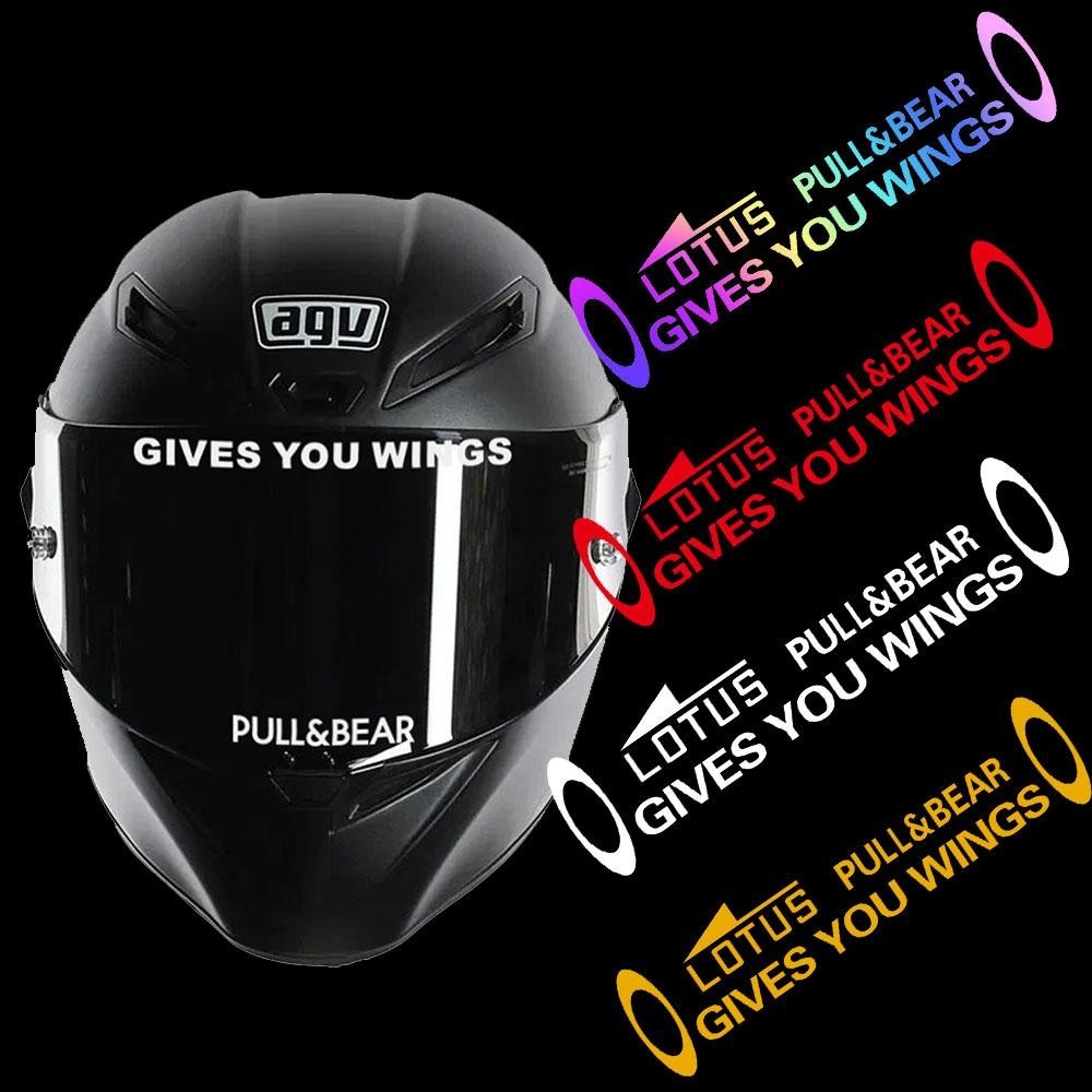 สติกเกอร์แบรนด์หมวกกันน็อคมอเตอร์ไซค์ตกแต่งหมวกกันน็อคสะท้อนแสงสติกเกอร์กันน้ํา