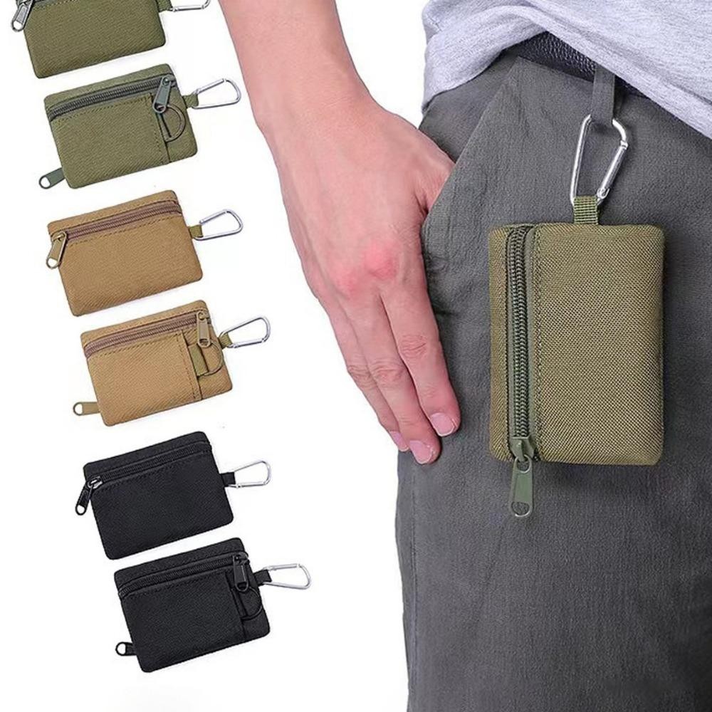 PERNEAKY Edc Molle กระเป๋ากระเป๋าสตางค์, ซิปพวงกุญแจเอว Fanny Pack, หูฟังกลางแจ้ง EDC Gear Bag สําหรับผู้ชาย