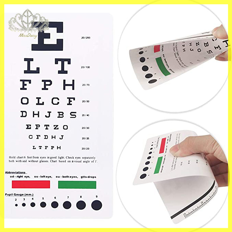 Daisy Snellen Eye Wall Chart Wall Art Paing พิมพ ์ บนผ ้ าไหมผ ้ าใบโปสเตอร ์ ตกแต ่ งบ ้ าน TH