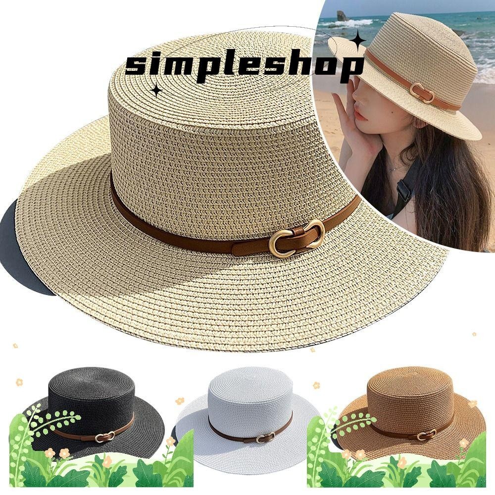 Simple Sun Visor หมวกตกปลาแฟชั ่ นปีกกว ้ างอุปกรณ ์ ชายหาด Travel Casual Cap
