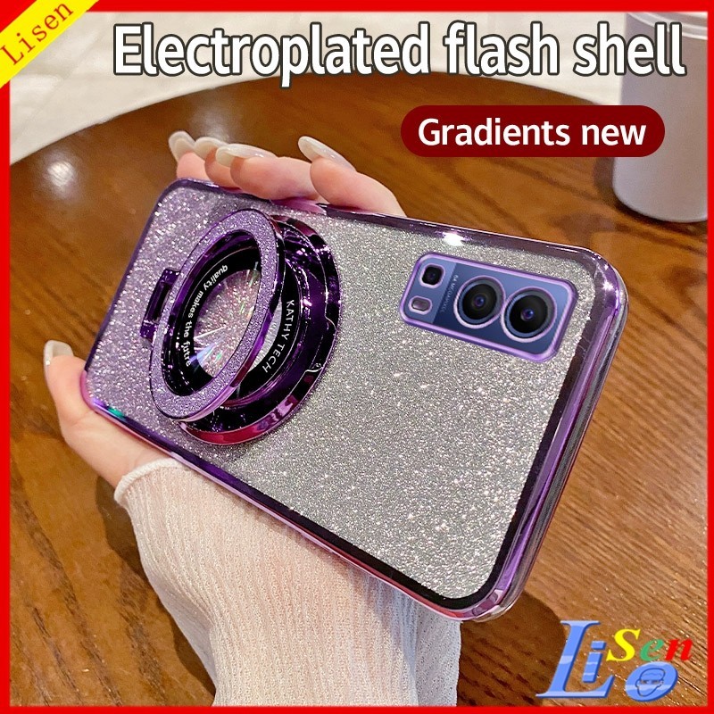 เคส Vivo Y72 5G/Y52 5G/Y19/Y02/Y02T/Y02A/Y02S/Y15S/Y01/Y15A/Y16/Y03 เคสโทรศัพท ์ ป ้ องกันการหล ่ นโปร ่ งใสพร ้ อมขายึด ZJSF