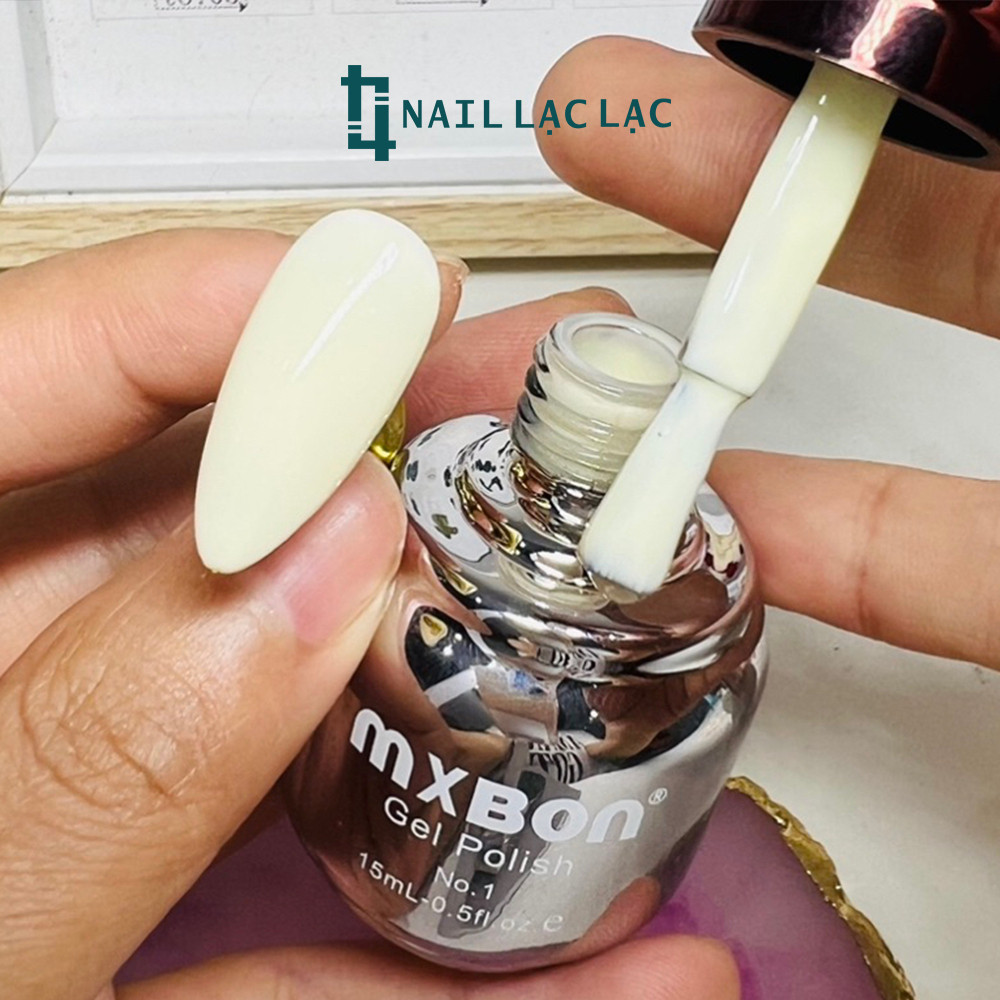 MXBON สีทาเล็บ สีขาว ดำ กะทิ