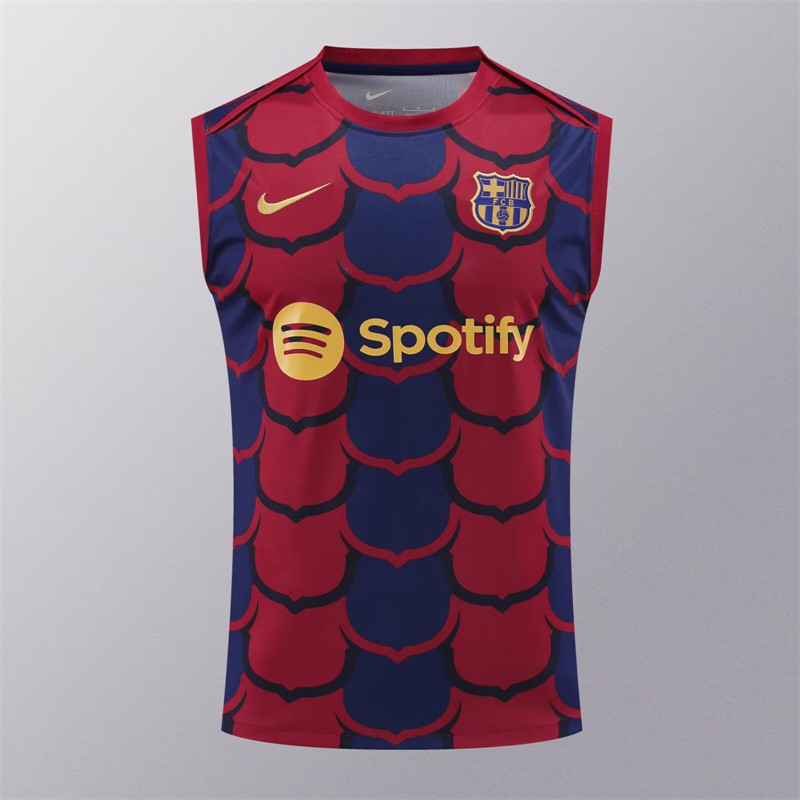 24-25 Baselayer เสื้อกล้ามกีฬาลายทางสีแดงและสีน้ําเงินขนาดบวกคอลูกเรือผู้ชายออกกําลังกายวิ่งเสื้อกล้ามแห้งเร็ว