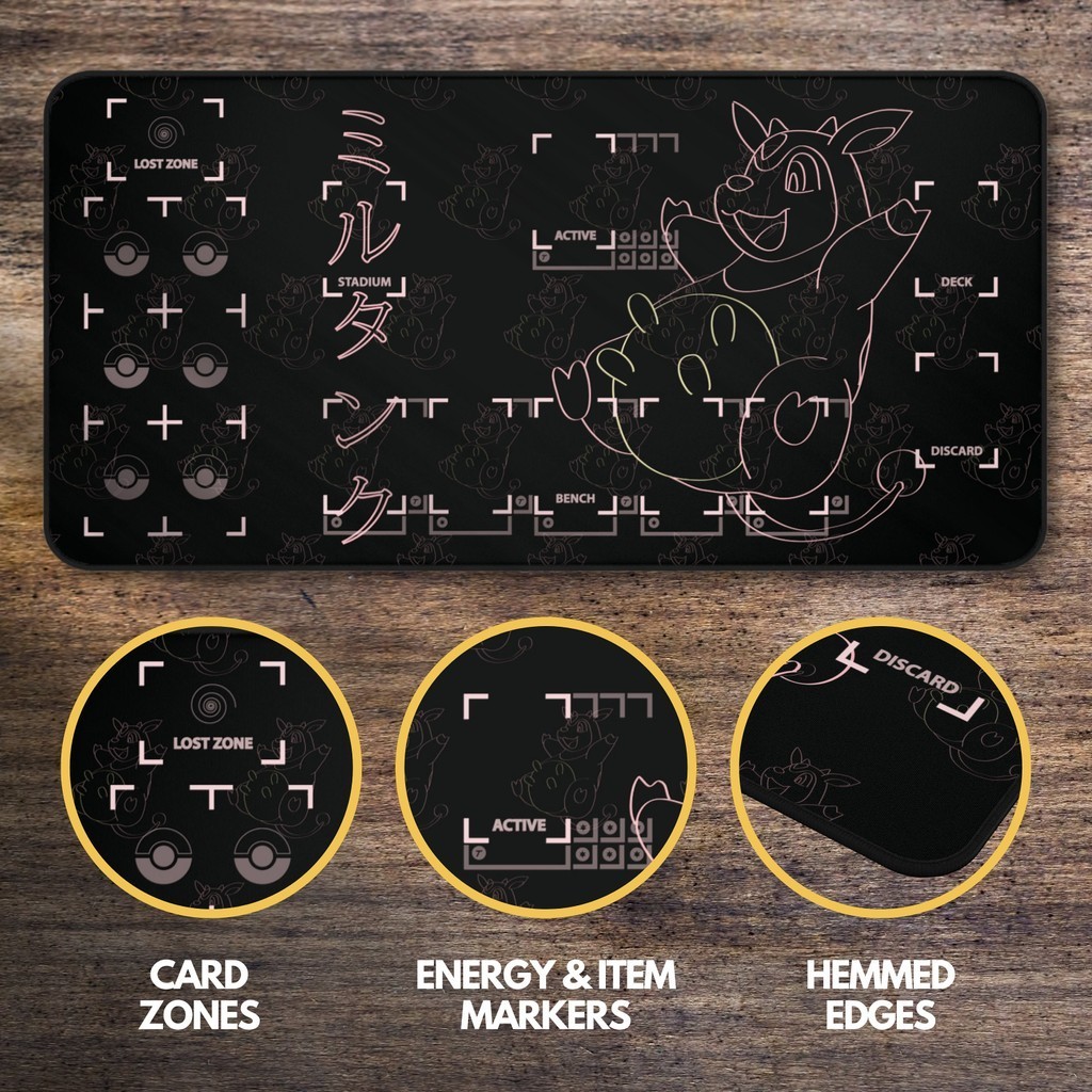 Milktank Playmat Pokemon TCG การ์ดแผ่นรองโต๊ะสําหรับ geeks วันเกิด Pokemon พัดลม Pokemon TCG สําหรับ