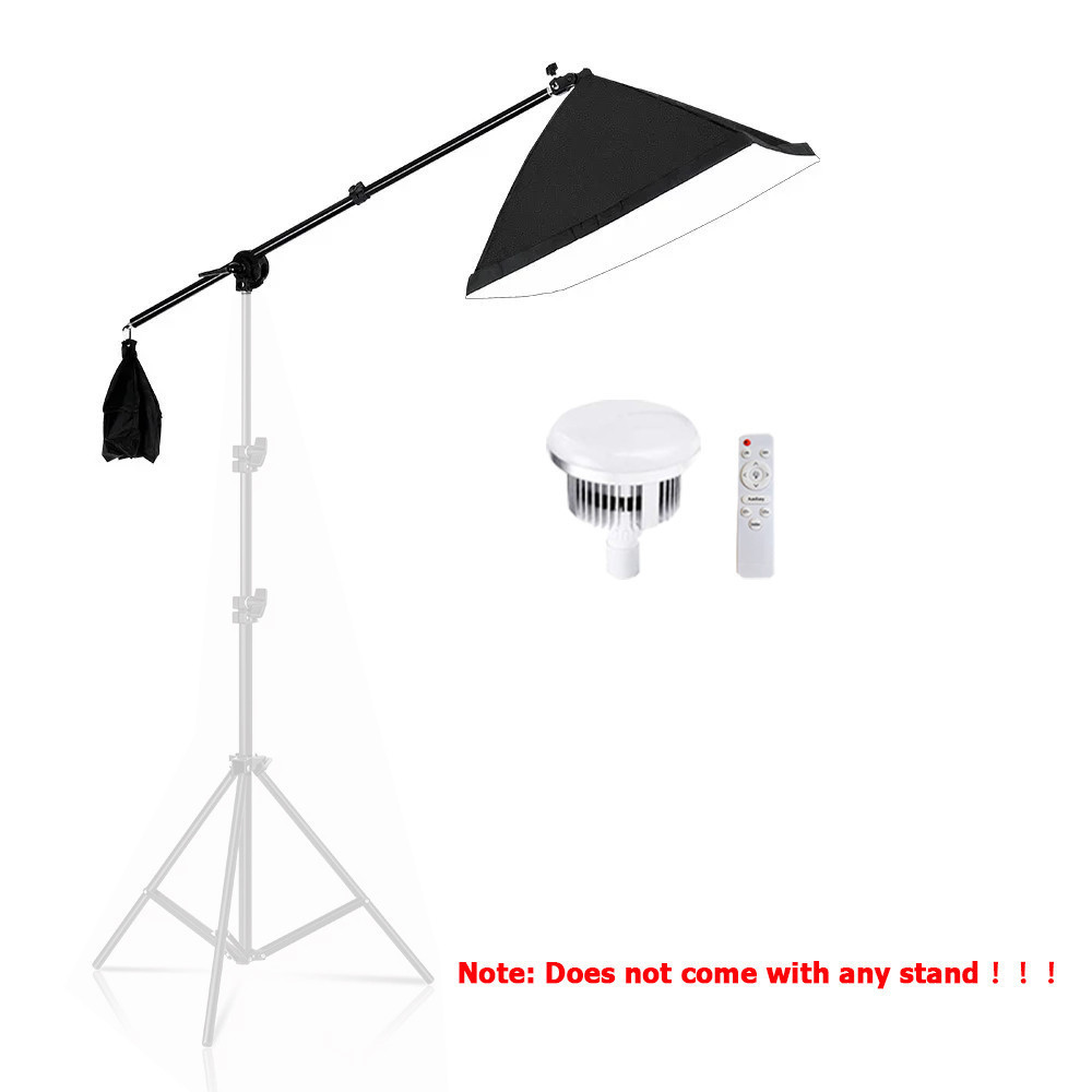 50x70cm Softbox Photo Lighting 85W/300W LED Lamp with Boom Arm