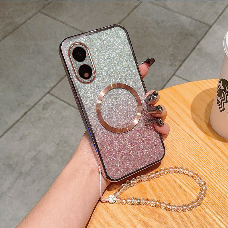 เคส OPPO A78 4G 5G A98 A97 CXSL Sparkling powder electroplated ซิลิโคนนิ ่ มเคสโทรศัพท ์ anti drop