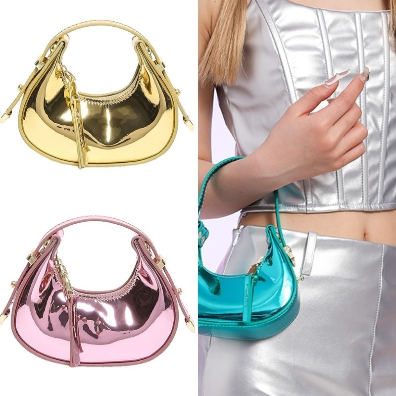 Orangesea Womens Evening Clutch Bag Elegant Small Clutch Handbag PU Leather Clutch Bag Fashion Dumpl