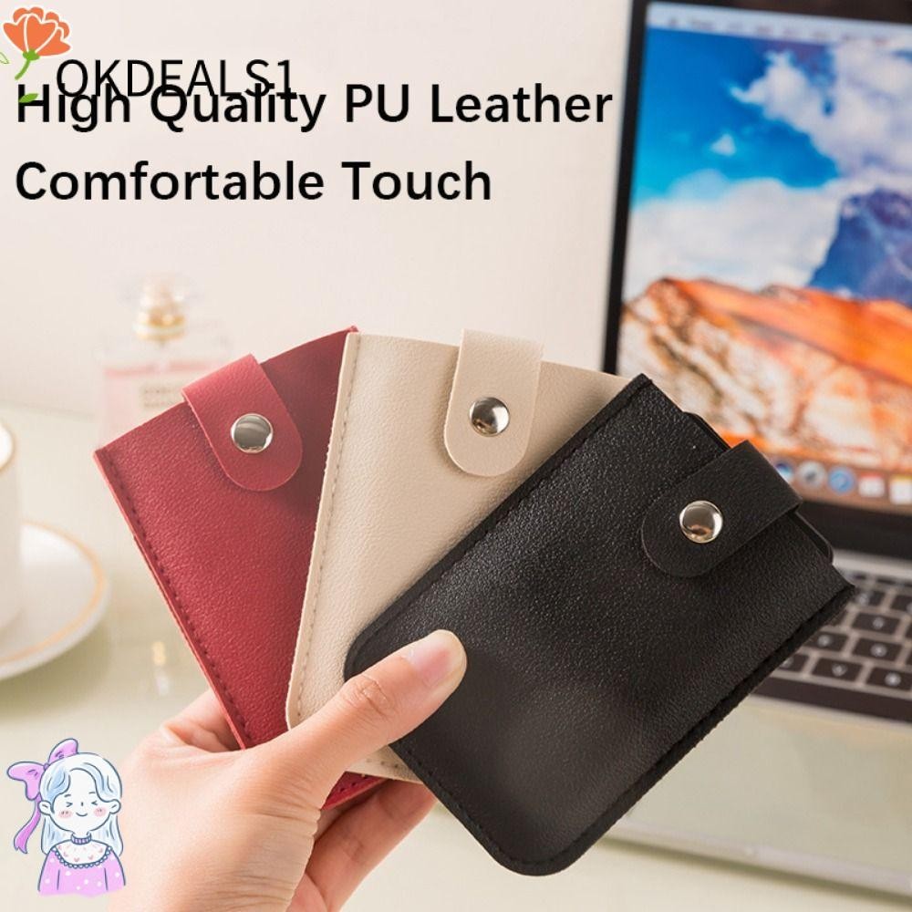 Dealshop กระเป๋าสตางค์หนัง PU ใส่บัตรประจําตัว 5 ช่อง ขนาดเล็ก สไตล์สร้างสรรค์ สําหรับผู้หญิง