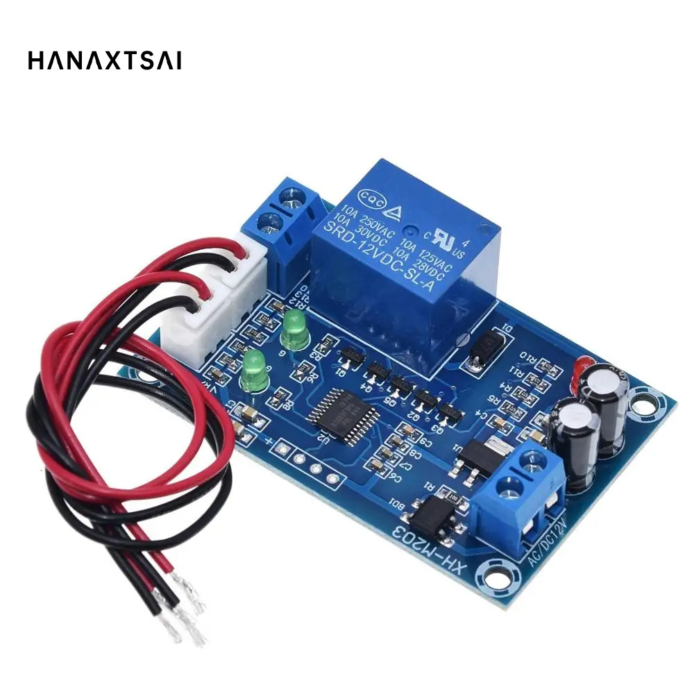 Xh-m203 ตัวควบคุมระดับน้ําอัตโนมัติเต็มรูปแบบปั๊มโมดูลสวิตช์ AC/DC 12V รีเลย์ (XH-M203 ตัวควบคุมระดับน้ํา ตัวควบคุมระดับน้ําอัตโนมัติ สวิตช์ระดับน้ํา ตัวควบคุมปั๊มน้ํา โมดูลรีเลย์)