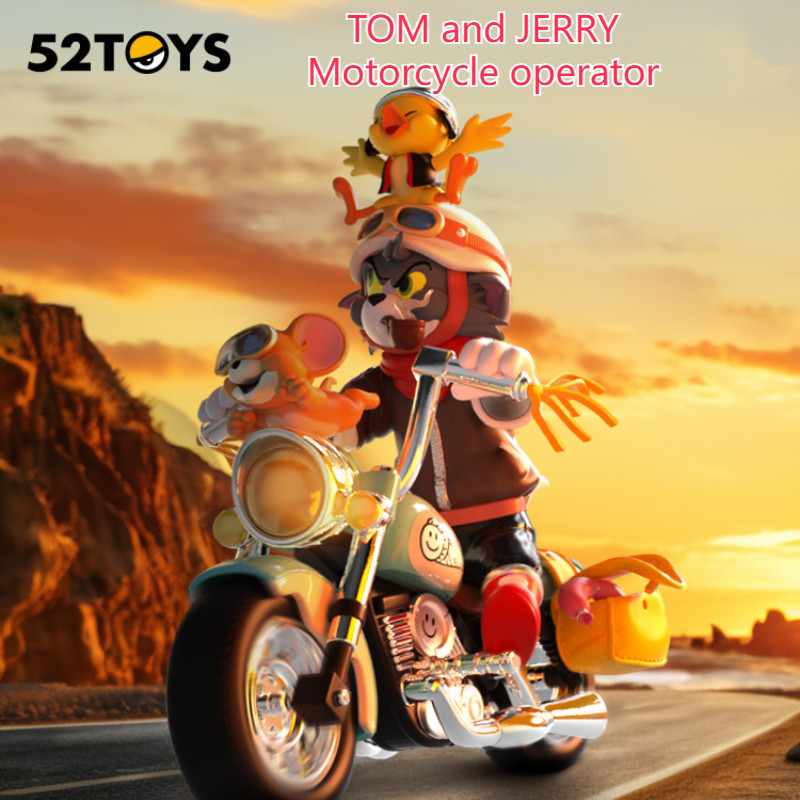 Tom and JERRY Cat and JERRY Mouse Retro Motorcycle อินเทรนด ์ Play Figure ของขวัญของเล ่ นคลาสสิก