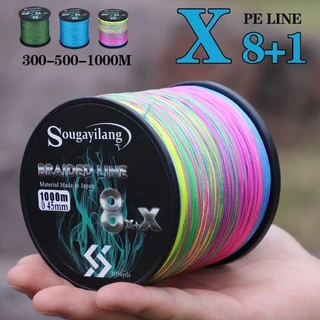 Sougayilang 9 เส ้ นถักสายตกปลา PE 28lb-100lb สายตกปลา (300m/500m/1000m ถักสาย PE ตกปลาลวด